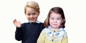Prince George and Princess Charlotte at Buckingham Palace