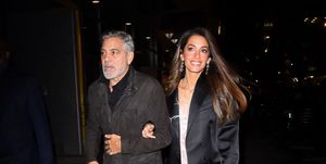new york, new york december 13 george clooney and amal clooney arrive to the polo bar on december 13, 2023 in new york city photo by james devaneygc images
