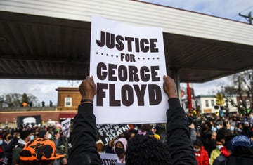 minneapolis, mn   april 20 people celebrate at george floyd square after the guilty verdict in the derek chauvin trial on april 20, 2021 in minneapolis, minnesota former police officer derek chauvin was on trial on second degree murder, third degree murder and second degree manslaughter charges in the death of george floyd may 25, 2020  after video was released of then officer chauvin kneeling on floyds neck for nine minutes and twenty nine seconds, protests broke out across the us and around the world the jury found chauvin guilty on all three charges photo by stephen maturengetty images