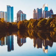 usa, georgia, atlanta, piedmont park, tilt shifted