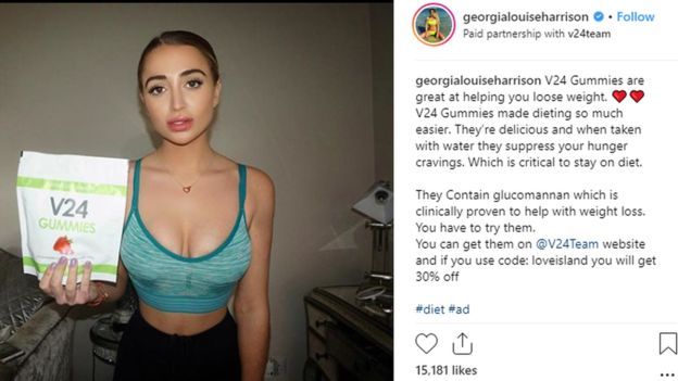 Influencers have weight loss product Instagram posts banned