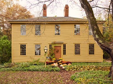 yellow georgian style house