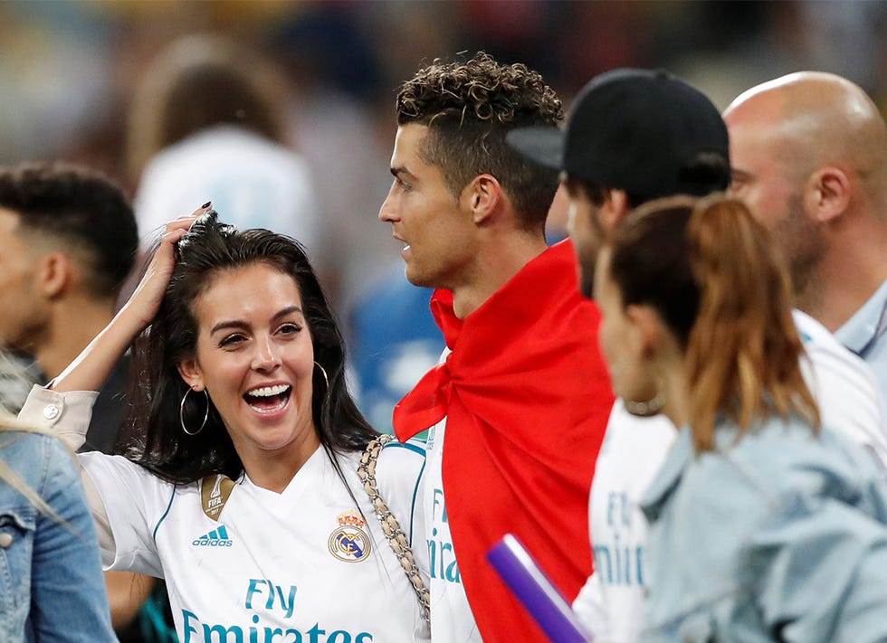 Georgina Rodríguez y Cristiano Ronaldo en la final de la Champions