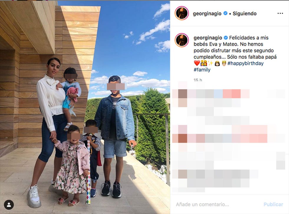 Georgina Rodríguez celebra el cumpleaños de Eva y Mateo