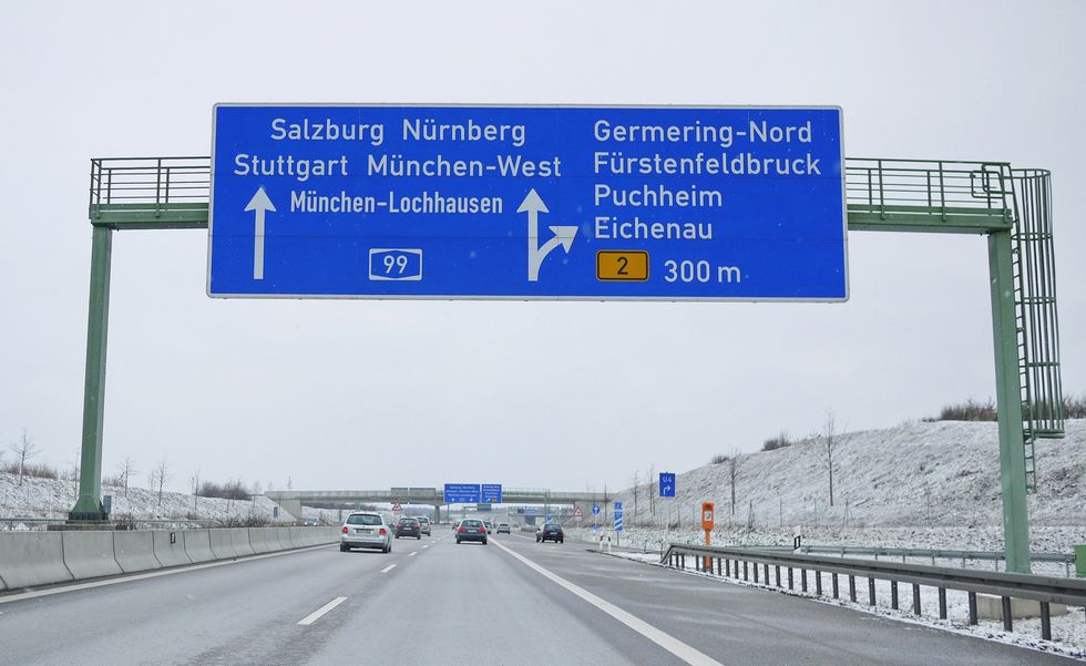 German Autobahn Trafficsign