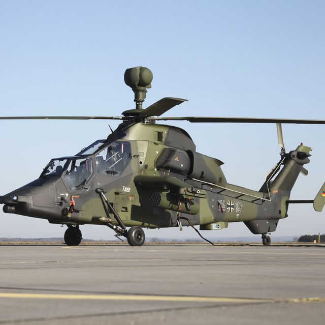 german tiger eurocopter at fritzlar airfield, germany, in preparation for afghanistan deployment