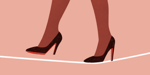 Footwear, Leg, Red, High heels, Human leg, Shoe, Pink, Foot, Joint, Human body, 