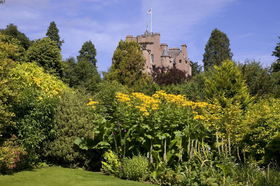 Jardines Crathes Castle, Escocia. Reino Unido.