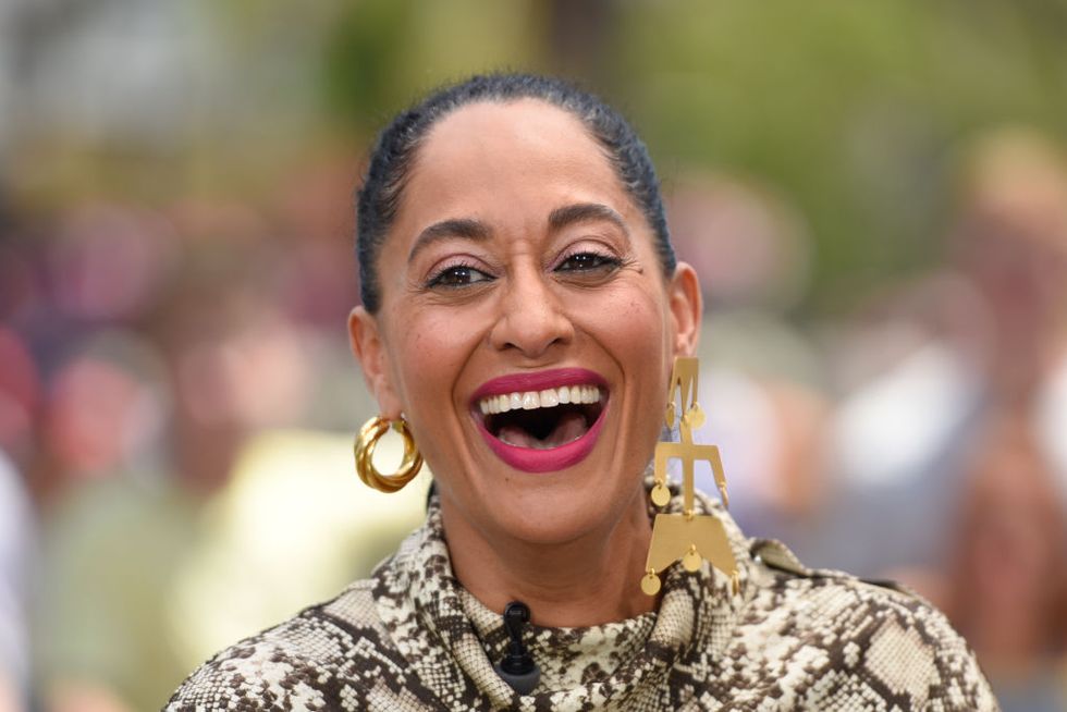 Tracee Ellis Ross visits 'Extra' at Universal Studios Hollywood on July 19, 2018