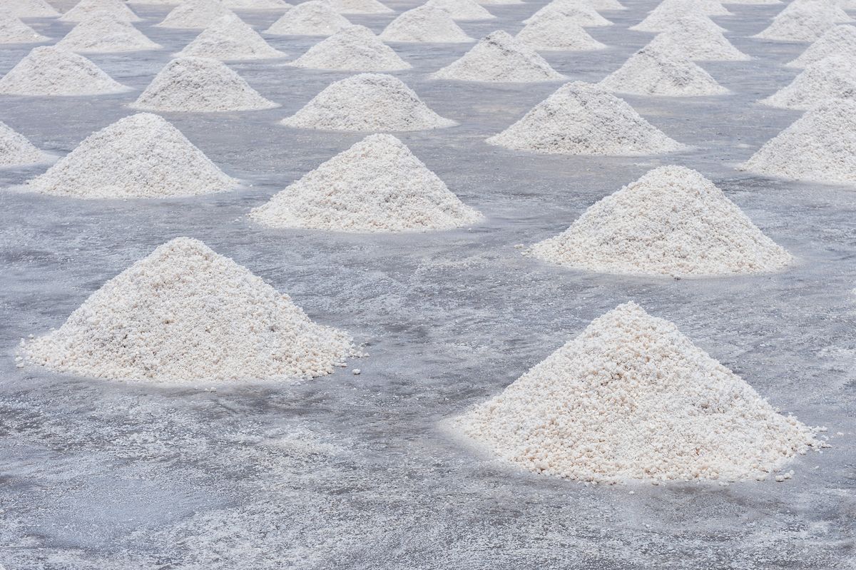 Heap Of Salt On Field