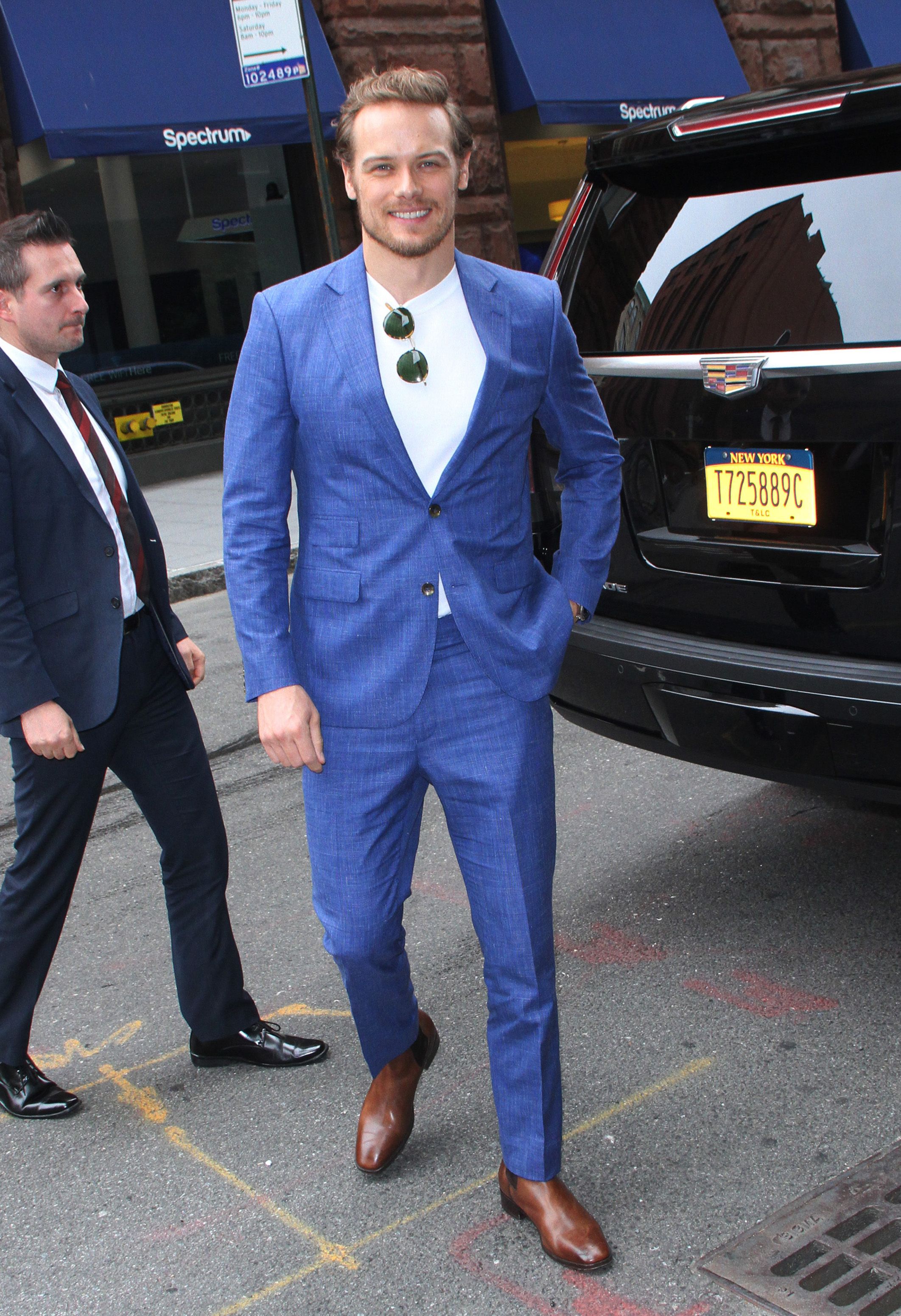 Sam Heughan Is Looking Stylish as Hell Right Now