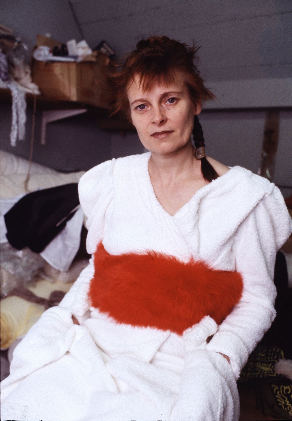 vivienne westwood at her atelier london early 1980s
