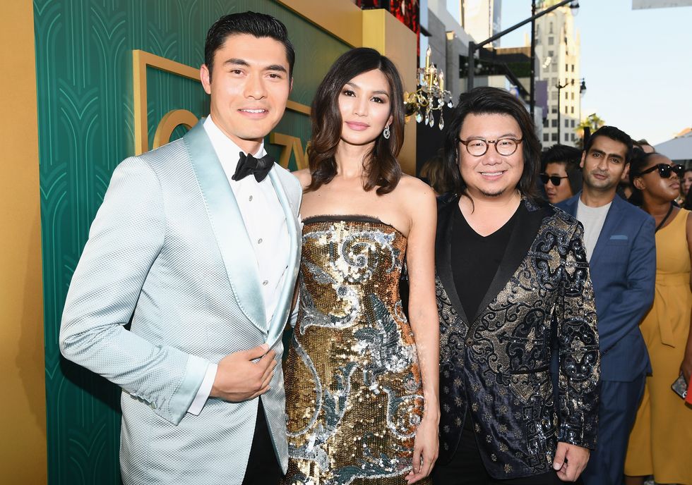 hollywood, ca   august 07  actors henry golding, gemma chan, and author kevin kwan arrive at warner bros pictures crazy rich asians premiere at tcl chinese theatre imax on august 7, 2018 in hollywood, california  photo by emma mcintyregetty images
