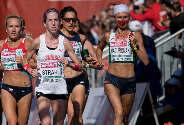 Volha Mazuronak Gets Gushing Nosebleed but Wins Marathon