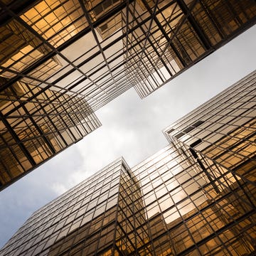 abstract goden window from under view