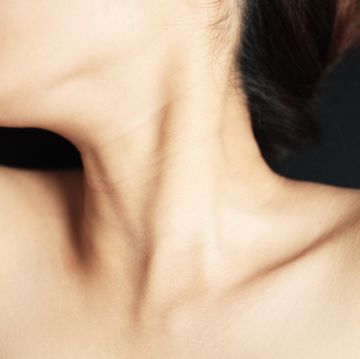 close up woman neck