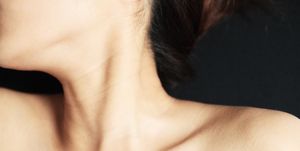 close up woman neck