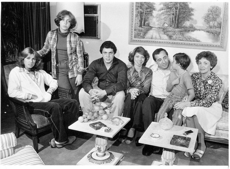 holliswood, ny the cuomo family l r maria, 15, madeline, 12, andrew, 19, margaret, 22, mario cuomo, christopher, 7, and mother matilda at their home on sept 13, 1977 photo by george argeroplosnewsday rm via getty images