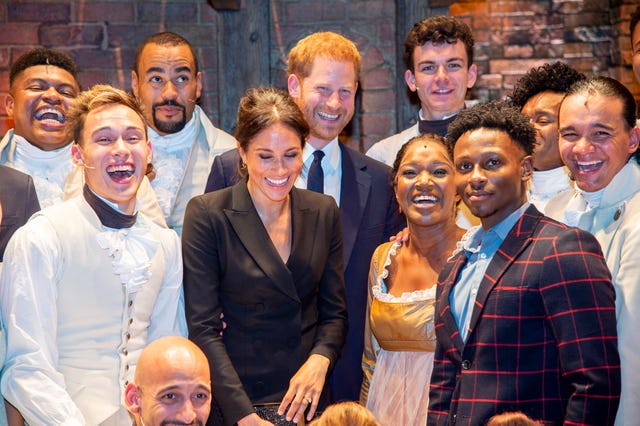 The Duke & Duchess Of Sussex Attend A Gala Performance Of "Hamilton" In Support Of Sentebale
