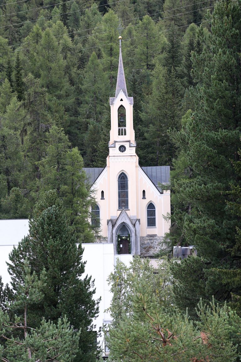Eglise au Bois, kerk in Sankt Moritz, Zwitserland 