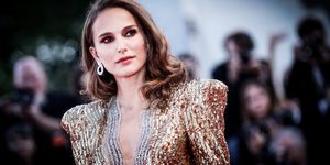 venice, italy   september 04  editors note this image was processed using digital filters natalie portman walks the red carpet ahead of the 'vox lux' screening during the 75th venice film festival at sala grande on september 4, 2018 in venice, italy  photo by vittorio zunino celottogetty images