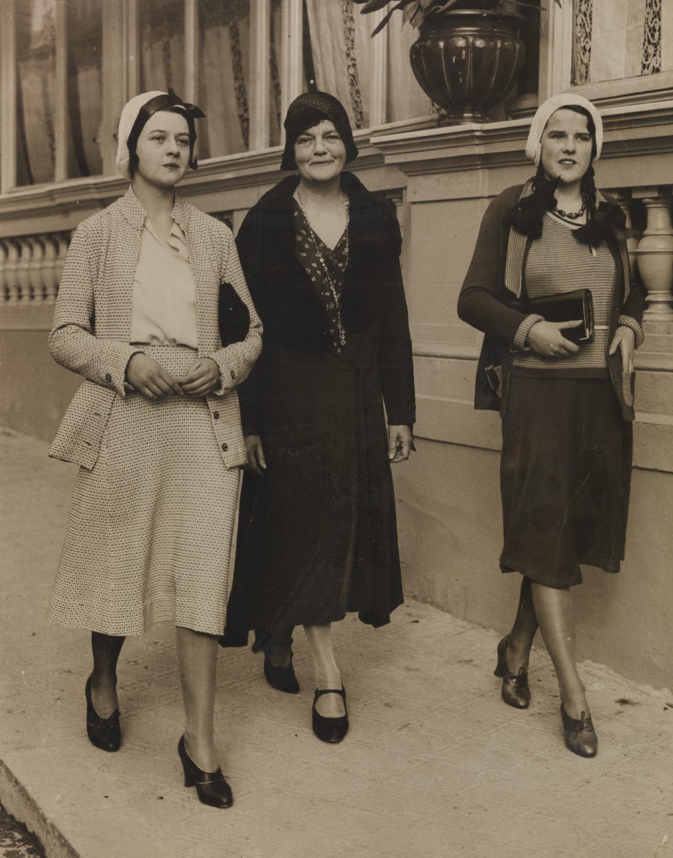 united kingdom december 23 mrs kate meyrick takes to the riviera, 1931 this is a photograph of nightclub owner kate meyrick 1875 1933 in monte carlo with two of her daughters kate meyrick became a notorious figure on the london nightclub scene after arriving from ireland at the end of the first world war she was prosecuted several time for breaching licensing laws and went to prison for bribing policemen to ignore these breaches her book secrets of the 43 was banned on its publication in 1933 this photograph has been selected from the daily herald archive, a collection of over three million photographs the archive holds work of international, national and local importance by both staff and agency photographers photo by daily herald archivessplgetty images