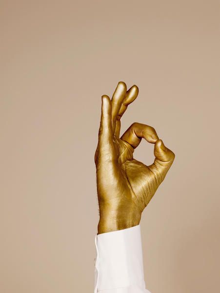 Hand, Finger, Arm, Yellow, Muscle, Gesture, Metal, Thumb, Fashion accessory, Elbow, 