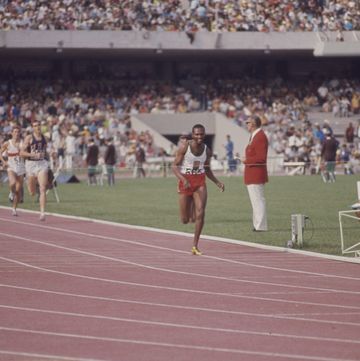 mexico city, mexico   1968 l r jim ryun, kipchoge keino competing in the mens 1500 metres event at the 1968 summer olympics  games of the xix olympiad, 	estadio olímpico universitario photo by walt disney television via getty images