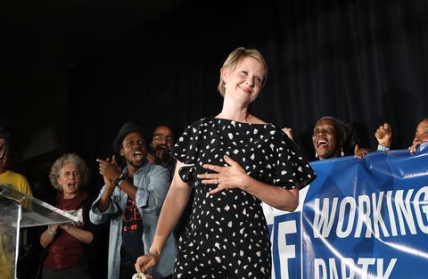Cynthia Nixon Holds Primary Night Watch Party In Brooklyn With Other Progressive Democrats On The Ballot
