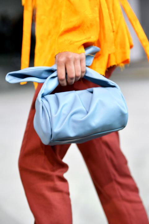 Orange, Workwear, Electric blue, Sportswear, Street fashion, Bag, Trousers, 