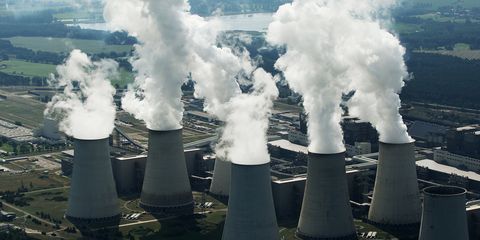 Pollution, Power station, Nuclear power plant, Smoke, Cooling tower, Technology, Industry, Atmosphere, Electronic device, Cloud, 
