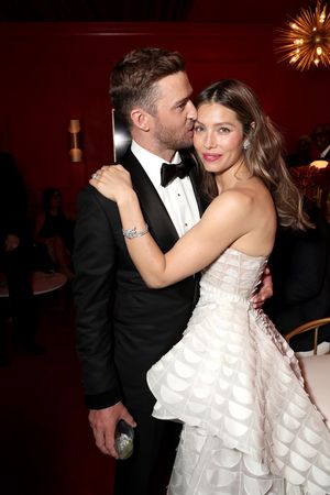 Jessica Biel and Justin Timberlake at Emmy Awards