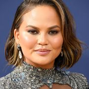 los angeles, ca   september 17  chrissy teigen arrives at the 70th emmy awards on september 17, 2018 in los angeles, california  photo by steve granitzwireimage,