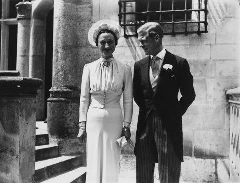 the duke of winsdor 1894   1972 marries wallis warfield simpson 1896   1986 at the chateau de conde, france photo by central presshulton archivegetty images