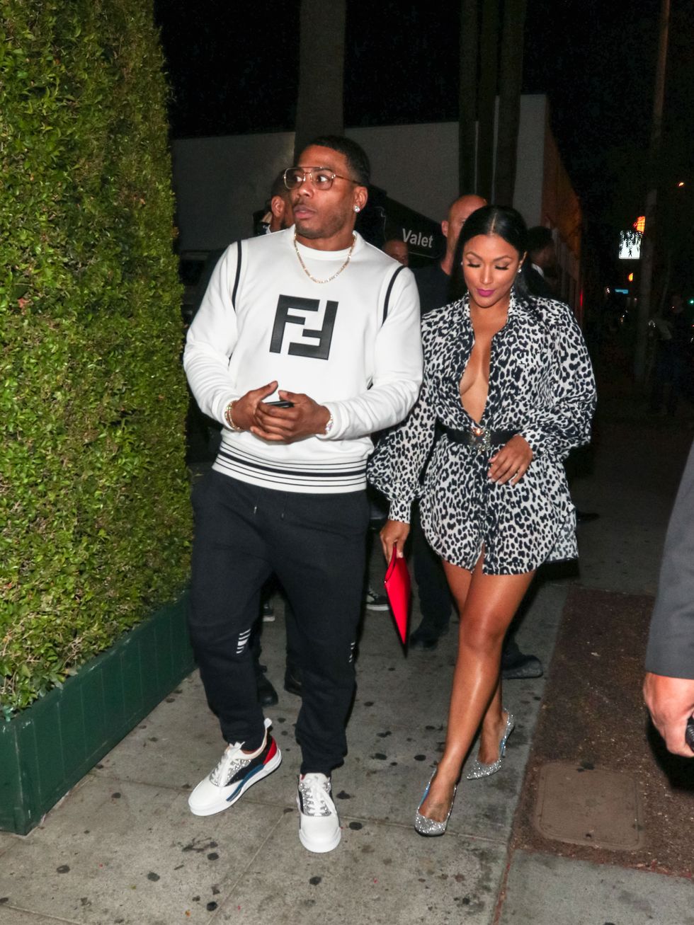 los angeles, ca september 24 nelly and shantel jackson are seen on september 24, 2018 in los angeles, california photo by gotpapbauer griffingc images