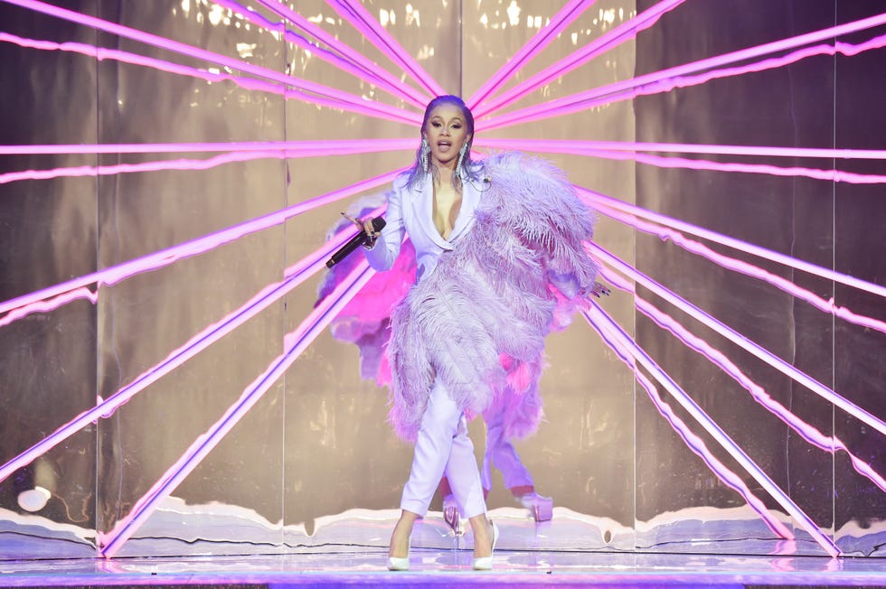 paris, france   september 25  cardi b performs during the etam show as part of the paris fashion week womenswear springsummer 2019 on september 25, 2018 in paris, france  photo by stephane cardinale   corbiscorbis via getty images