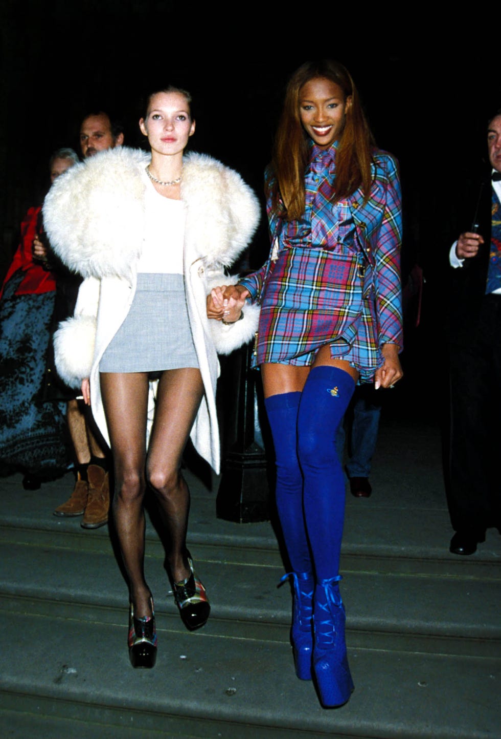 models naomi campbell and kate moss attend the designer of the year awards at the natural history museum during london fashion week, 19th october 1993 photo by dave benettgetty images