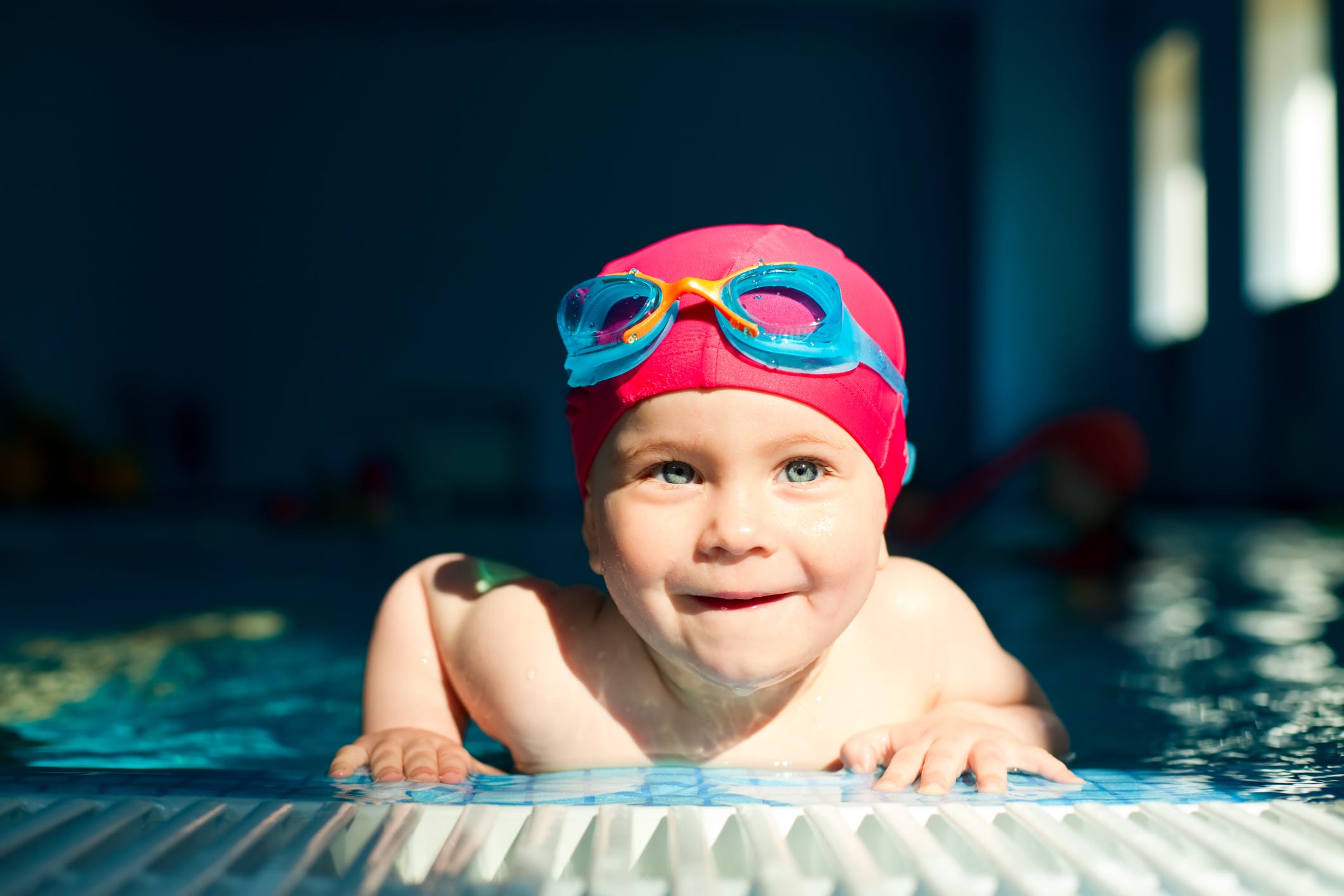 baby in pool 