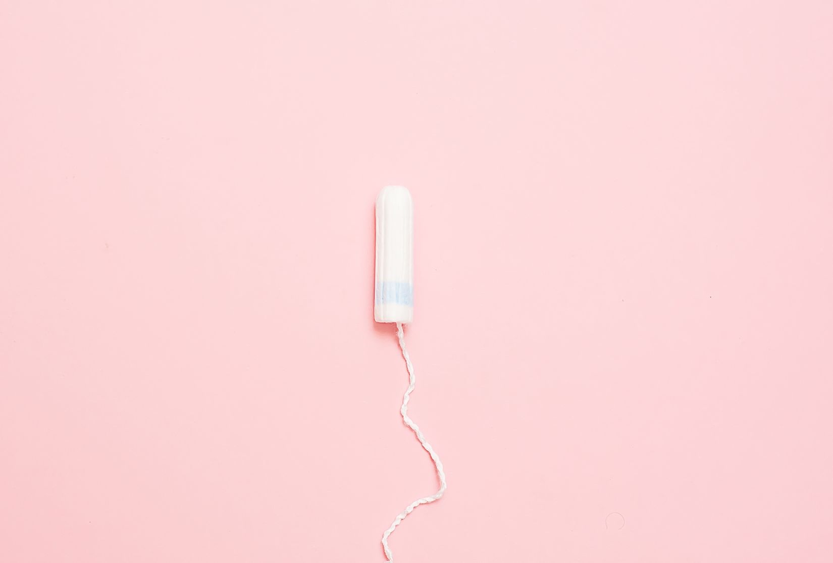 Clean white cotton tampons on pink background. Menstruation. Feminine Hygiene in periods, beauty treatment