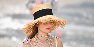 Clothing, Shoulder, Sun hat, Street fashion, Hat, Fashion, Pink, Summer, Fashion accessory, Headgear, 