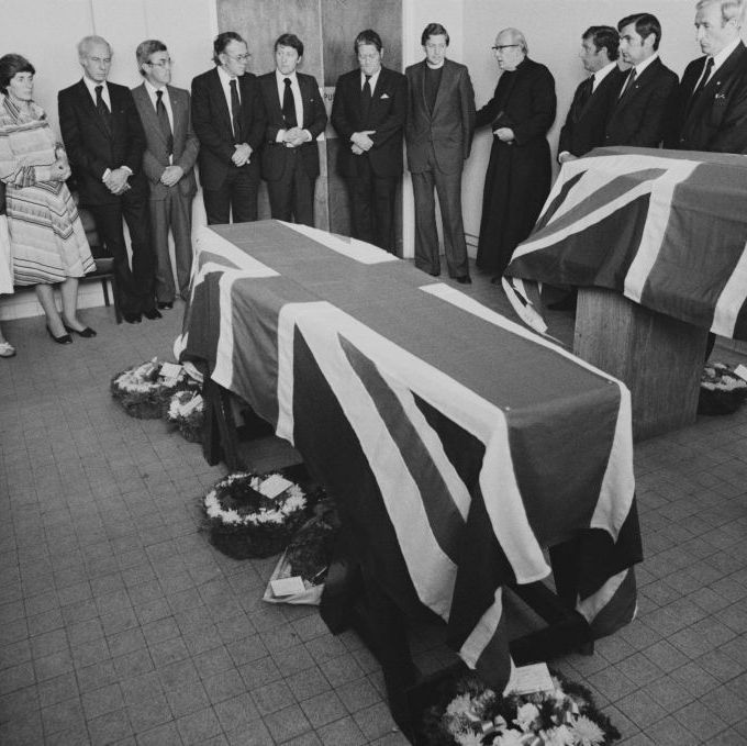 lord louis mountbattens coffin, london, uk, 28th august 1979 louis mountbatten, 1st earl mountbatten of burma, was assassinated by ira member thomas mcmahon photo by evening standardhulton archivegetty images