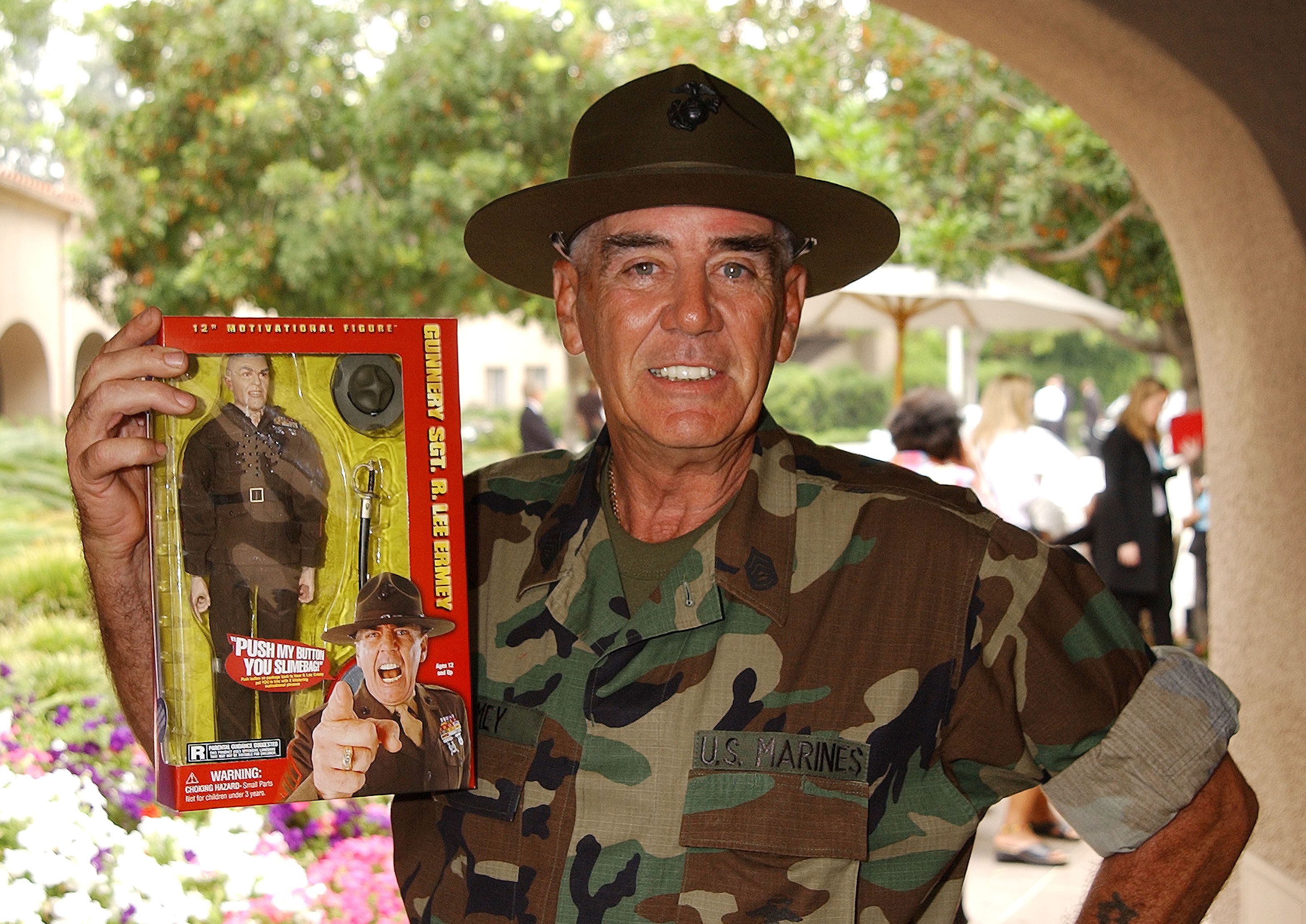 R Funny Marine USMC Drill Sergeant Full Metal Jacket Lee Ermey Shaped Sticker 