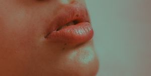 Close-Up Of Woman Lips