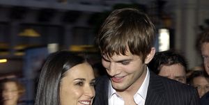 ashton kutcher and demi moore during charlies angels 2 full throttle premiere red carpet at manns chinese theatre in hollywood, california, united states photo by l cohenwireimage