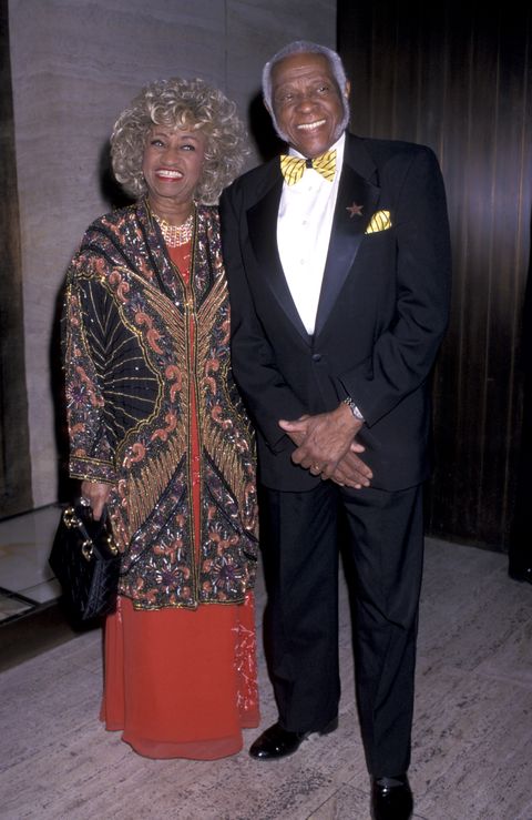 celia cruz  husband pedro knight during valentino party at the four seasons restaurant   june 14, 2000 at four seasons restaurant in new york city, new york, united states photo by ron galellaron galella collection via getty images