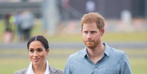dubbo, australia october 17 meghan, duchess of sussex and prince harry, duke of sussex attend a naming and unveiling ceremony for the new royal flying doctor service aircraft at dubbo airport on october 17, 2018 in dubbo, australia the duke and duchess of sussex are on their official 16 day autumn tour visiting cities in australia, fiji, tonga and new zealand photo by dominic lipinski poolgetty images