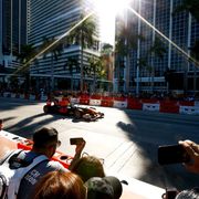 miami, fl   october 20  red bull racing driver patrick friesacher performs a show run during the f1 festival at bayfront park on october 20, 2018 in miami, florida  photo by michael reavesgetty images for red bull