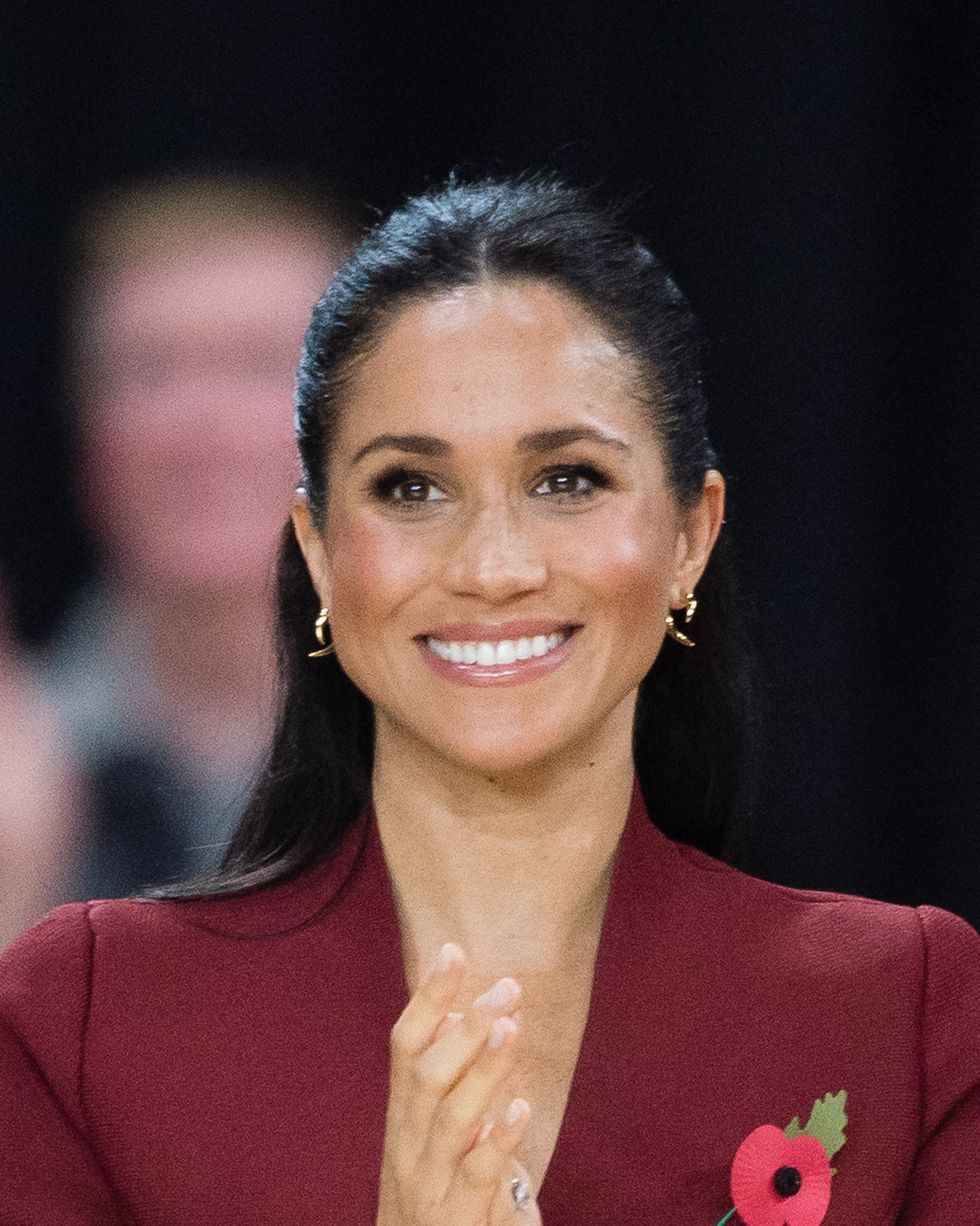 sydney, australia october 27 meghan, duchess of sussex attends the wheelchair basketball final at the invictus games on october 27, 2018 in sydney, australia the duke and duchess of sussex are on their official 16 day autumn tour visiting cities in australia, fiji, tonga and new zealand photo by samir husseinsamir husseinwireimage