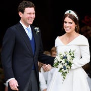Princess Eugenie Of York Marries Mr. Jack Brooksbank windsor, united kingdom october 12 embargoed for publication in uk newspapers until 24 hours after create date and time jack brooksbank and princess eugenie leave st georges chapel after their wedding ceremony on october 12, 2018 in windsor, england photo by poolmax mumbygetty images
