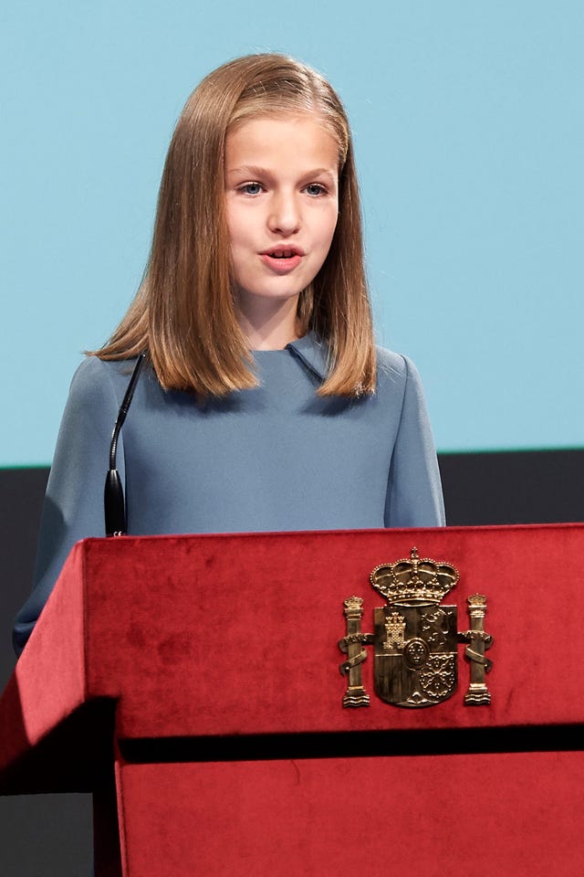 Princess Leonor's First Public Address - Spain's 13-Year-Old Princess